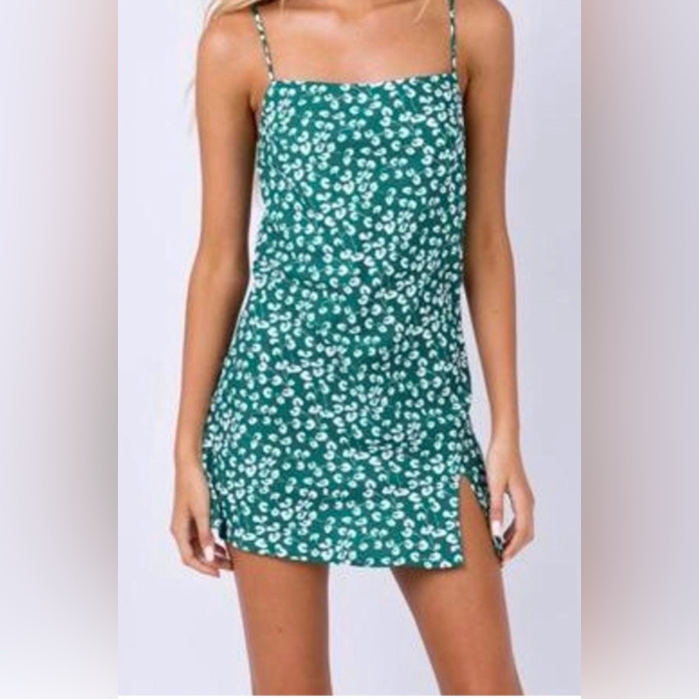 Princess Polly Green Floral Mini Dress